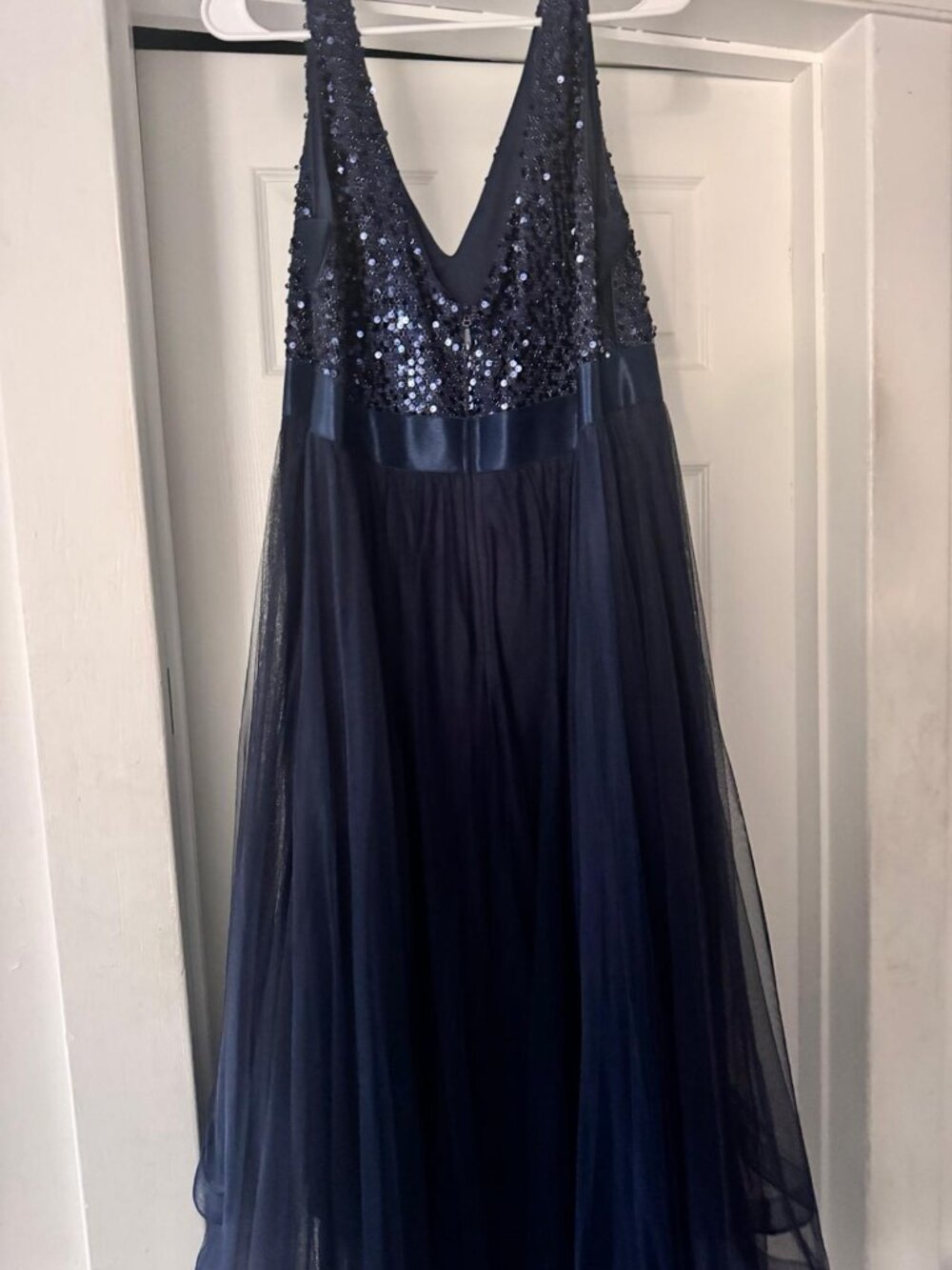 Blue Sequin Formal Dress